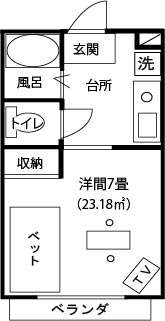 つくばウィークリーマンションの間取図