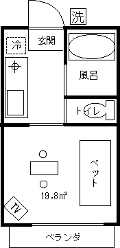 つくばウィークリーマンションの間取図