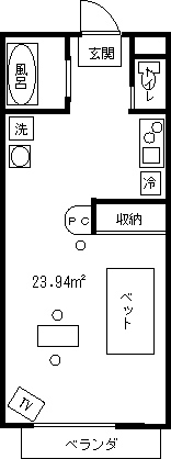 つくばウィークリーマンションの間取図