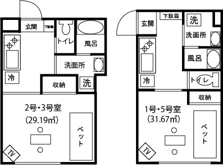 つくばウィークリーマンションの間取図