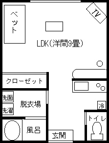 つくばウィークリーマンションの間取図