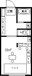 つくばウィークリーマンションの間取図