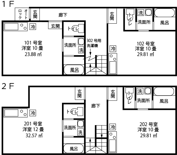 つくばウィークリーマンションの間取図