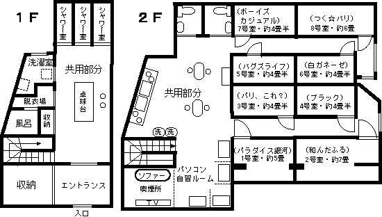 つくばウィークリーマンションの間取図