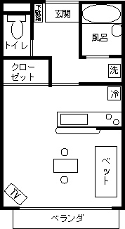 つくばウィークリーマンションの間取図