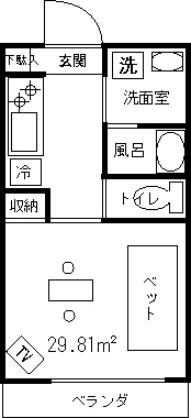 つくばウィークリーマンションの間取図