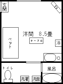 つくばウィークリーマンションの間取図